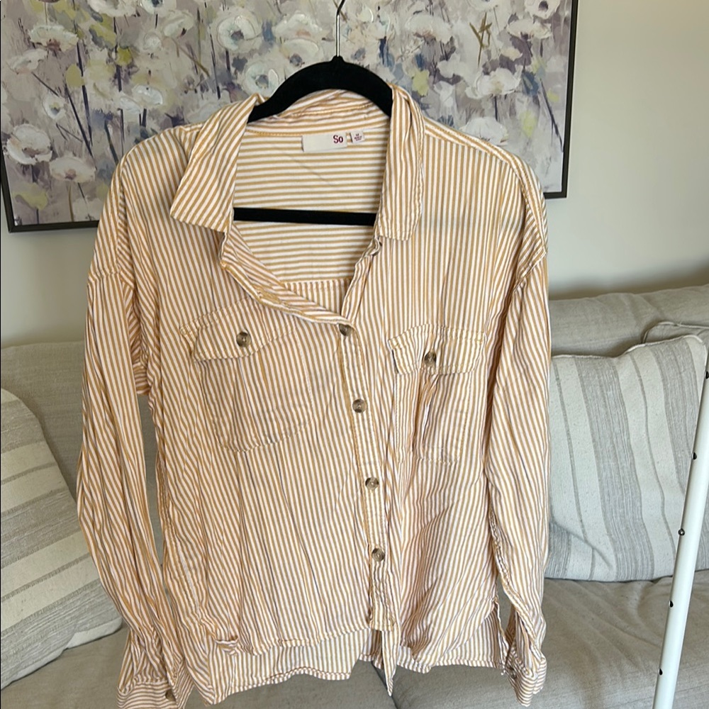 Striped Button-Up Shirt